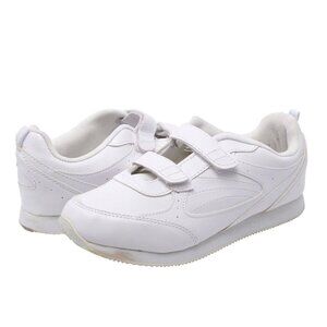 Athletic Works BETTY Sneakers Faux Leather Velcro Straps Running Shoes White